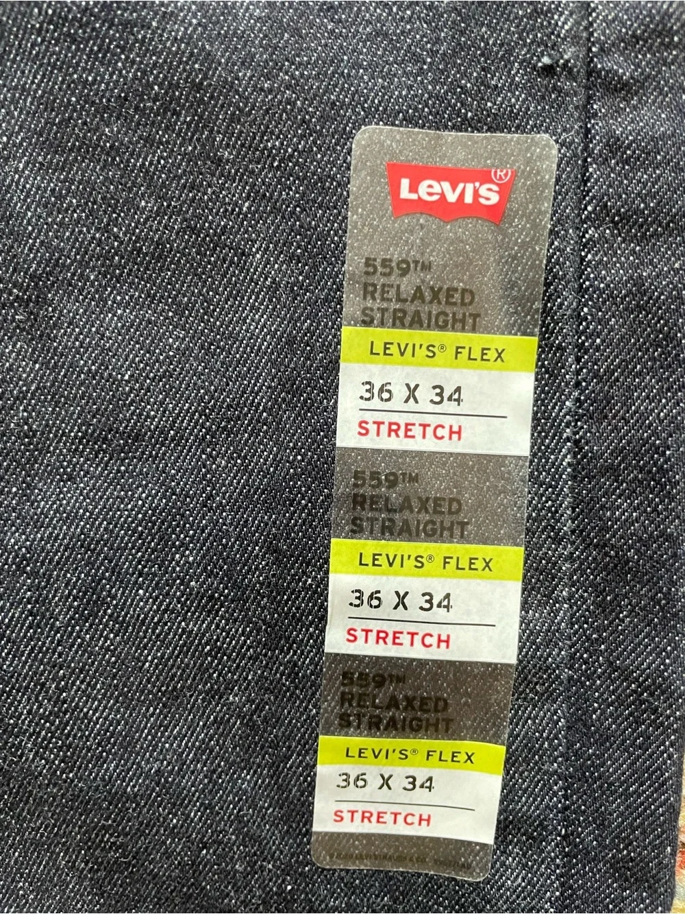 Levi's 559 Relaxed Straight Men’s Dark Blue Jeans 36x34 NWT
